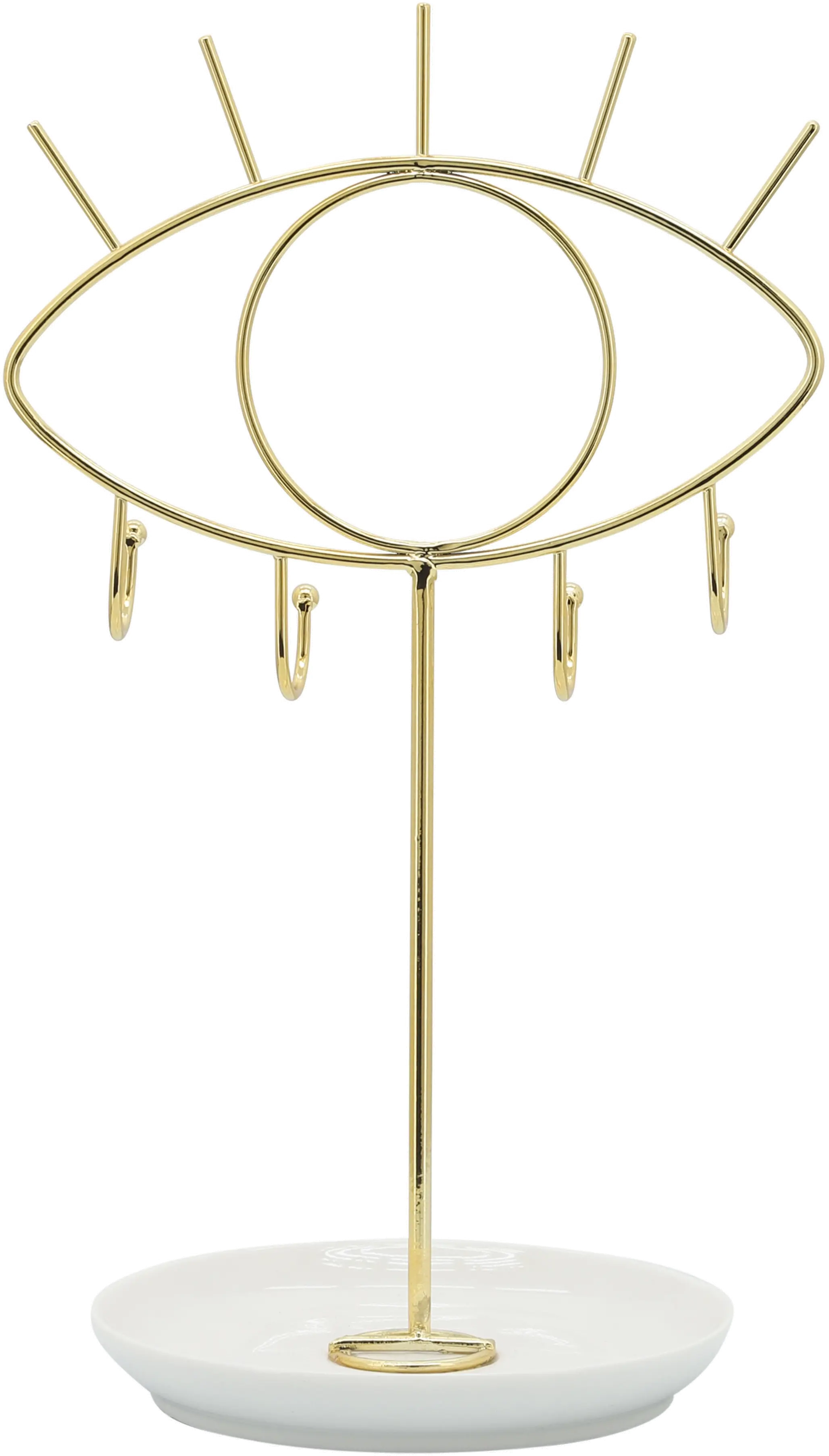 12  White/Gold Eyes With Jewelry Hanger-1