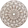 36 Inch Round Brown Wicker Wall Accessory