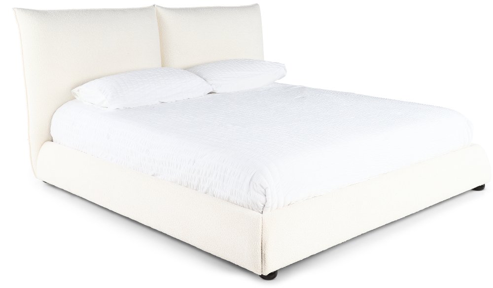 Cumulus Off-White Queen Upholstered Bed