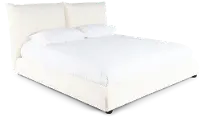 Cumulus Off-White King Upholstered Bed