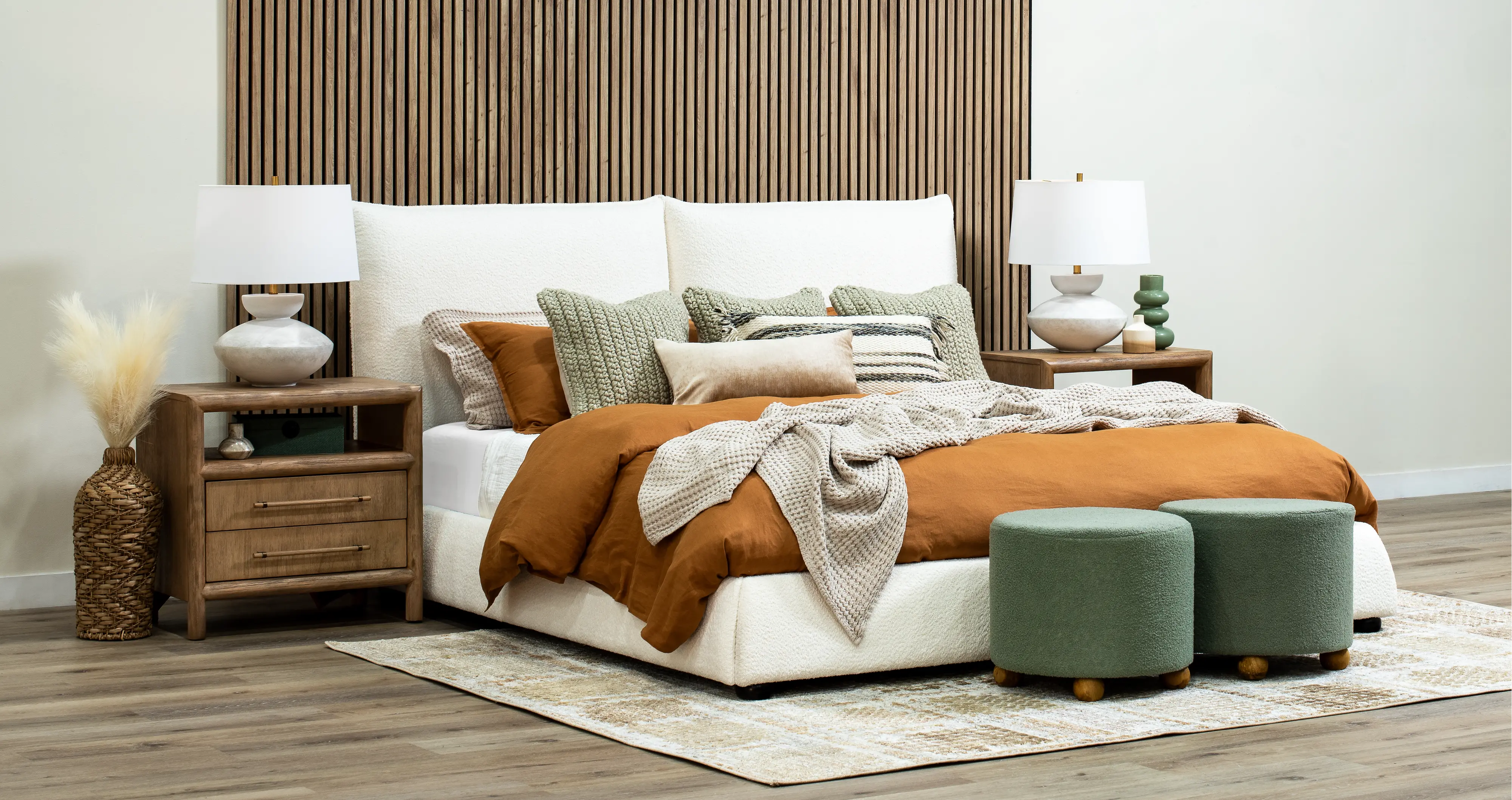 Cumulus Off-White King Upholstered Bed-2