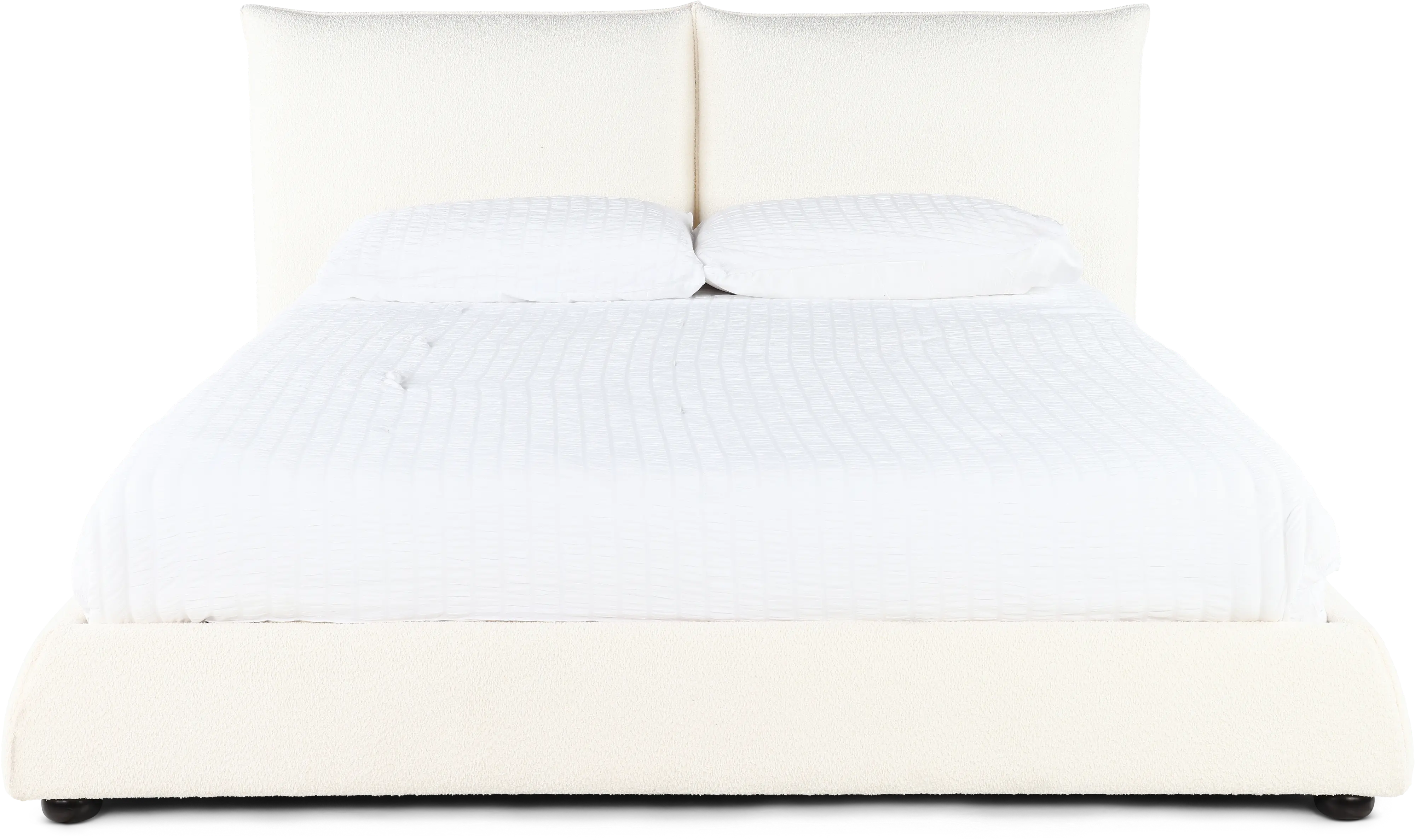 Cumulus Off-White King Upholstered Bed-4