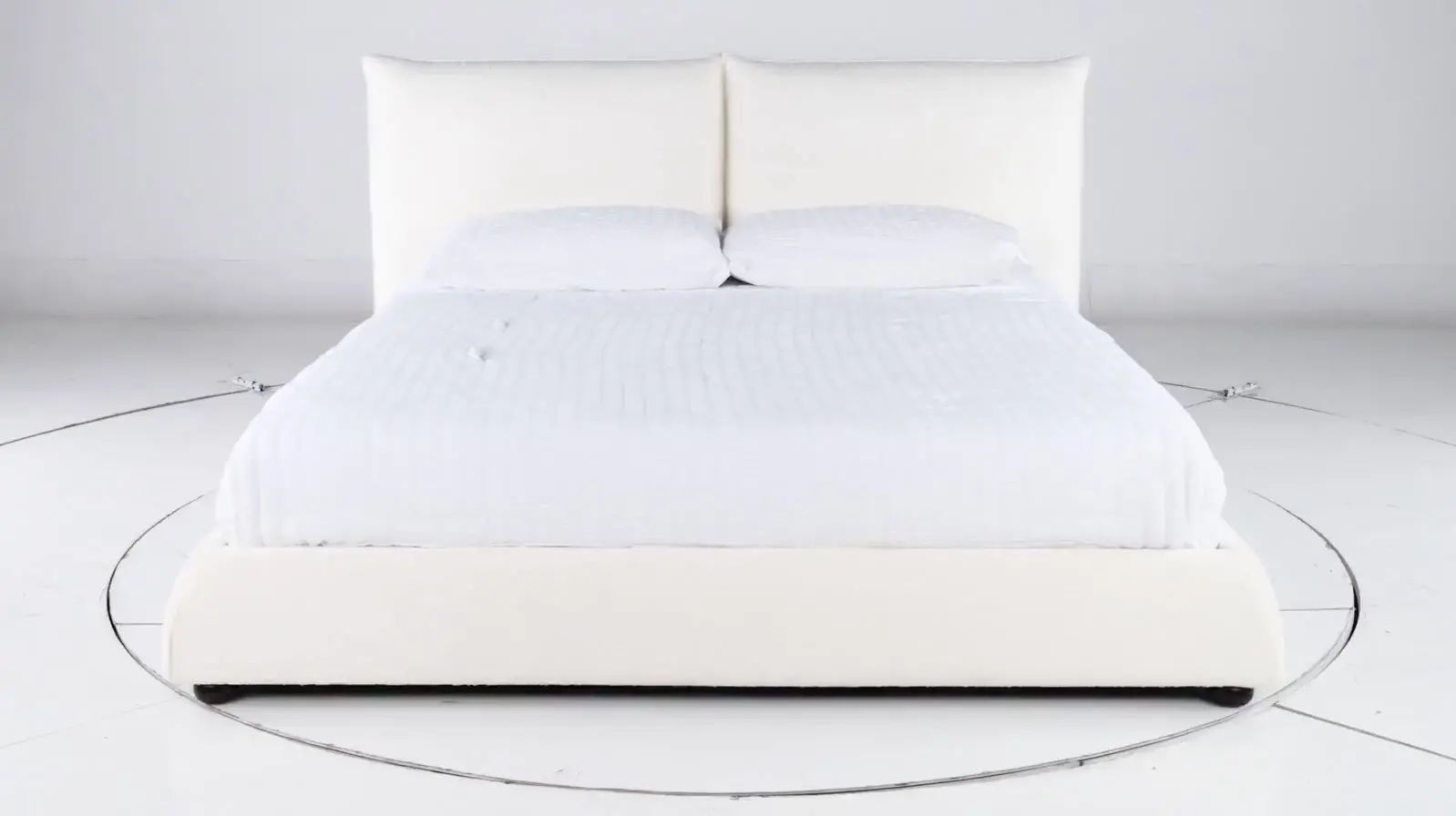 Cumulus Off-White King Upholstered Bed-5