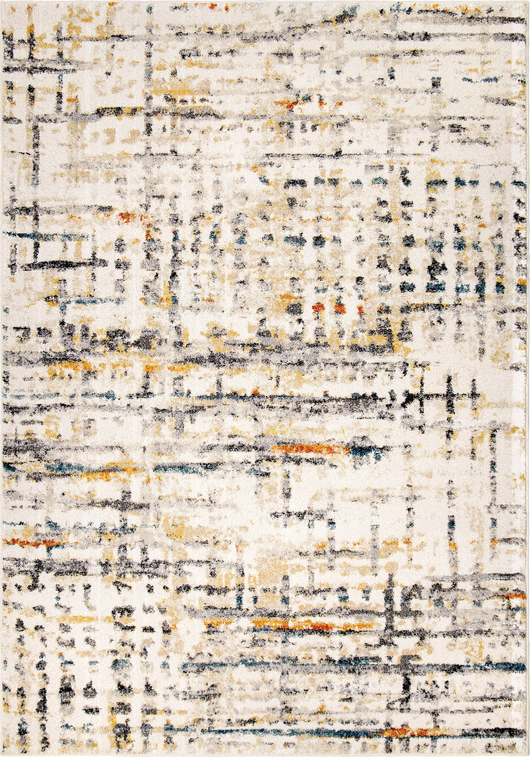 95088X11/8X11/RUSHHR Rush Hour 8 x 11 Bright Ivory Area Rug-1