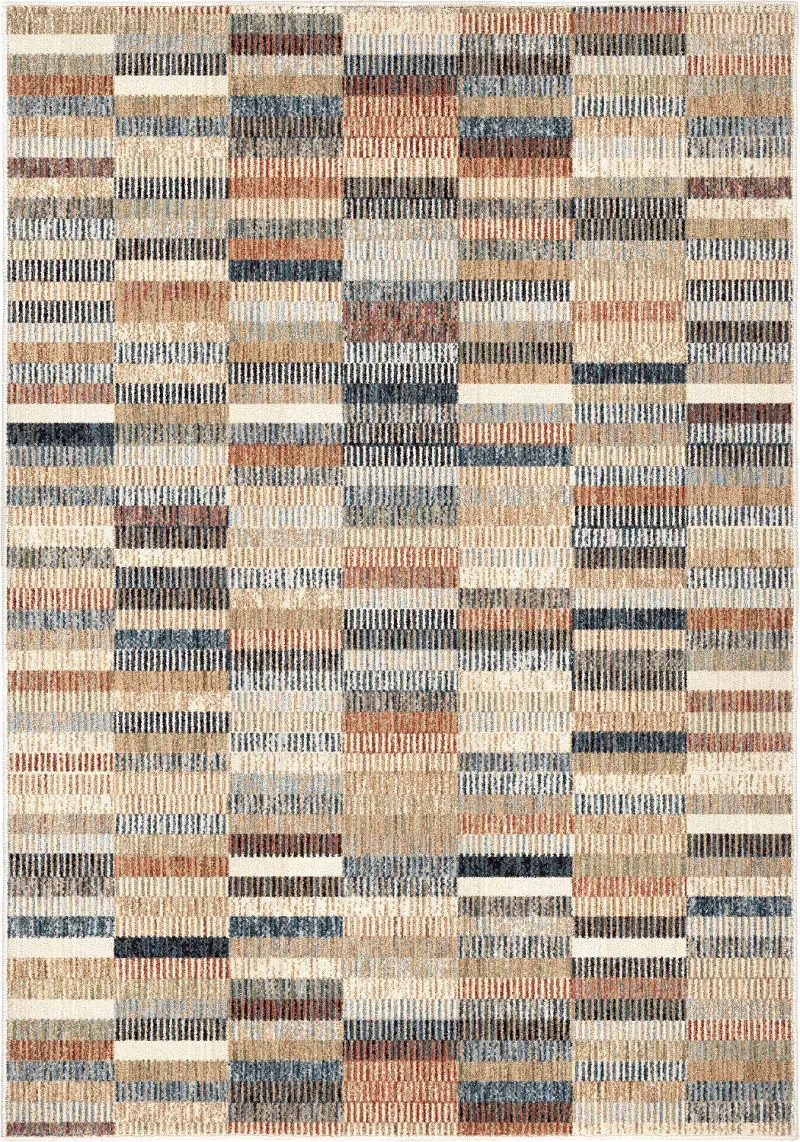 Ragtime Lambswool 8 x 10 Colorblock Area Rug