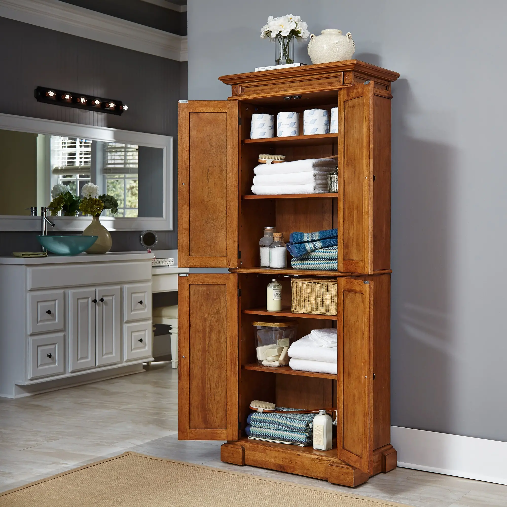 5004-69 Americana Brown Kitchen Pantry-3