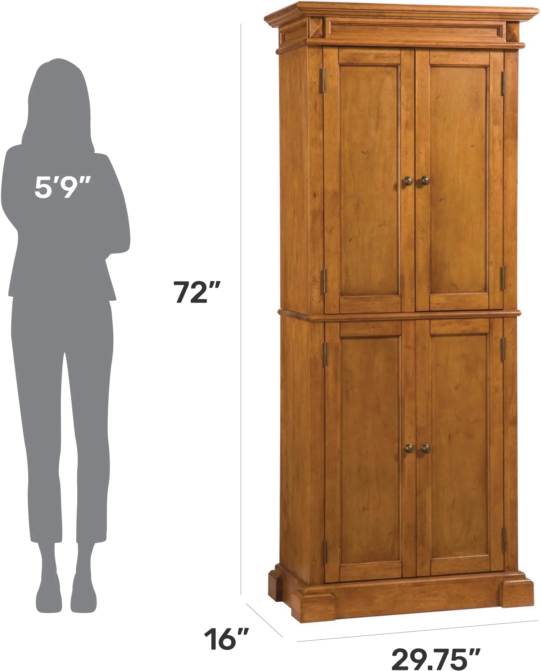 5004-69 Americana Brown Kitchen Pantry-6