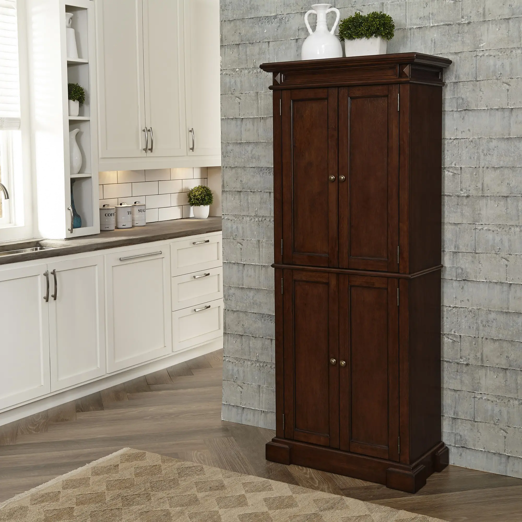 5005-69 Americana Dark Brown Kitchen Pantry-2