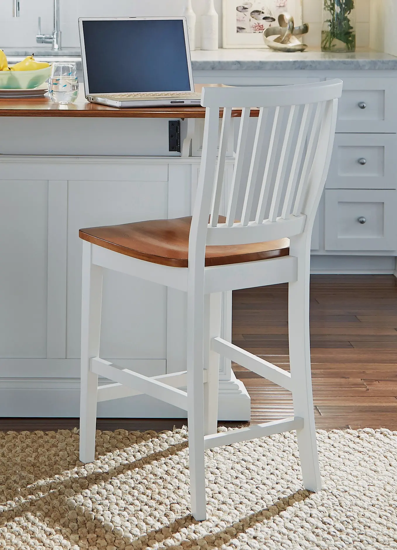 5002-89 Americana White Counter Height Stool-2