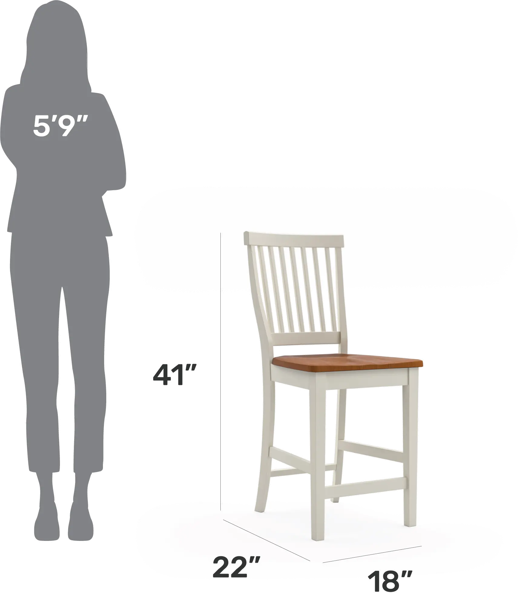 5002-89 Americana White Counter Height Stool-8
