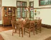 5180-319 Arts and Crafts Brown Dining Table