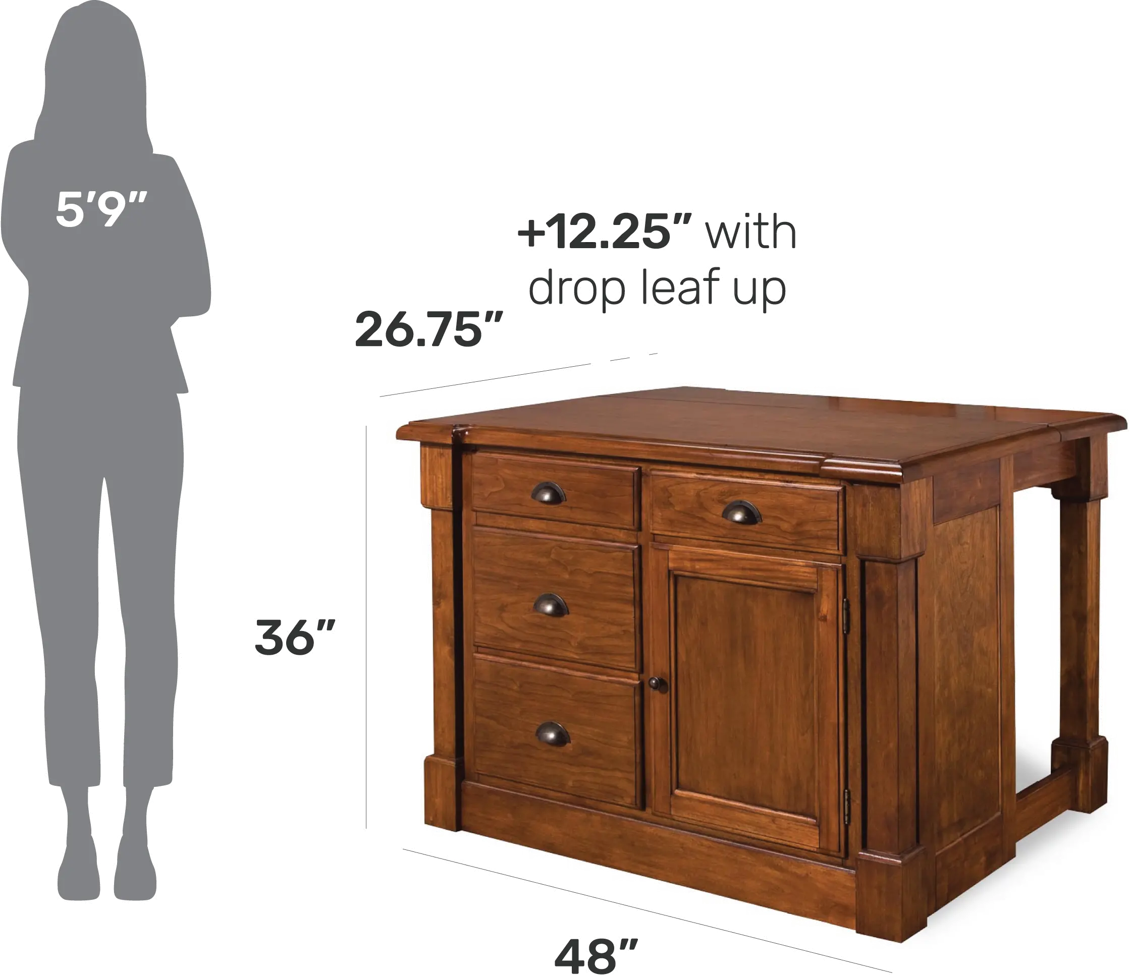 5520-94 Aspen Brown Kitchen Island-6