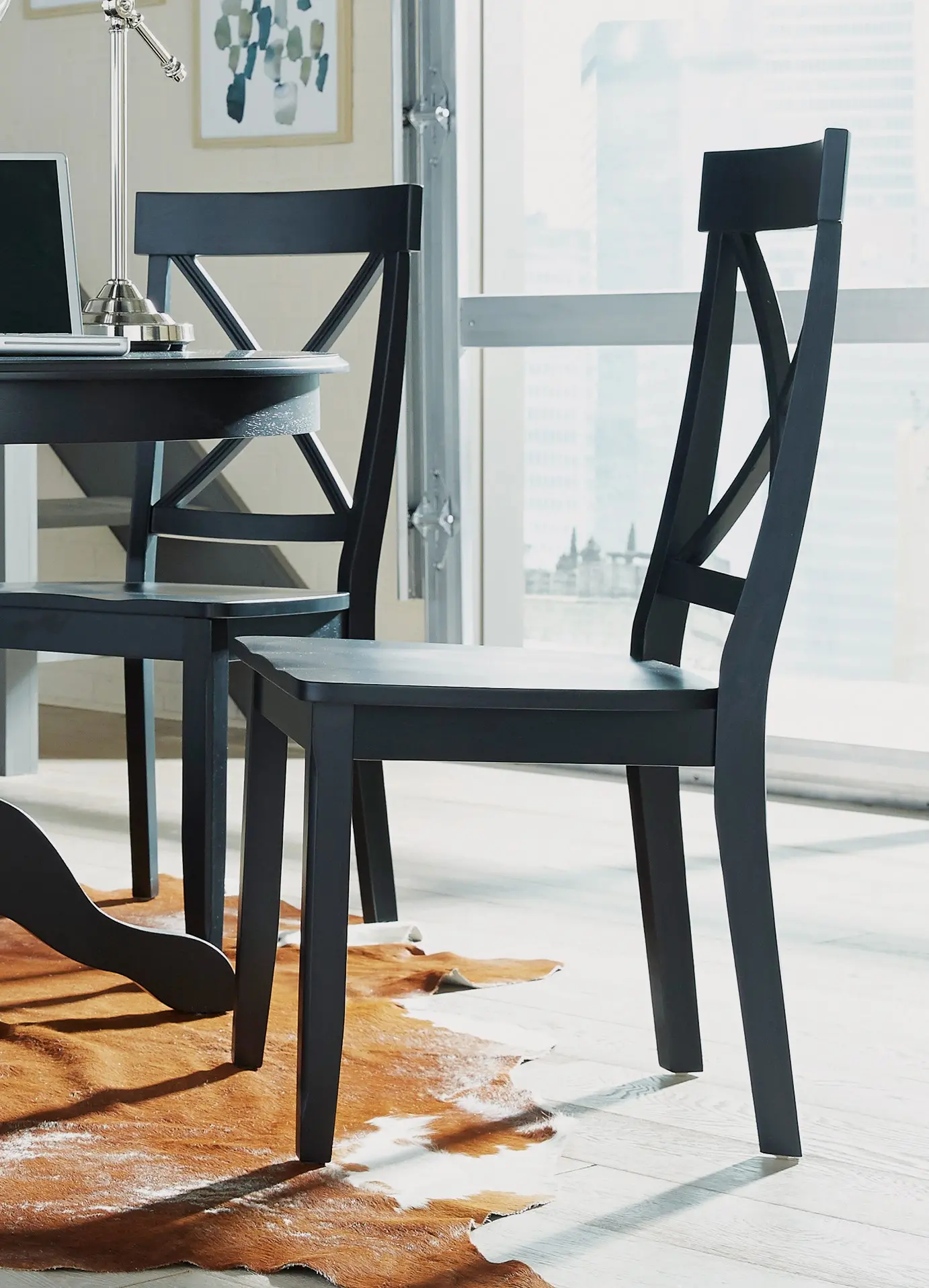 5178-802 Blair Black Dining Chair Pair-2