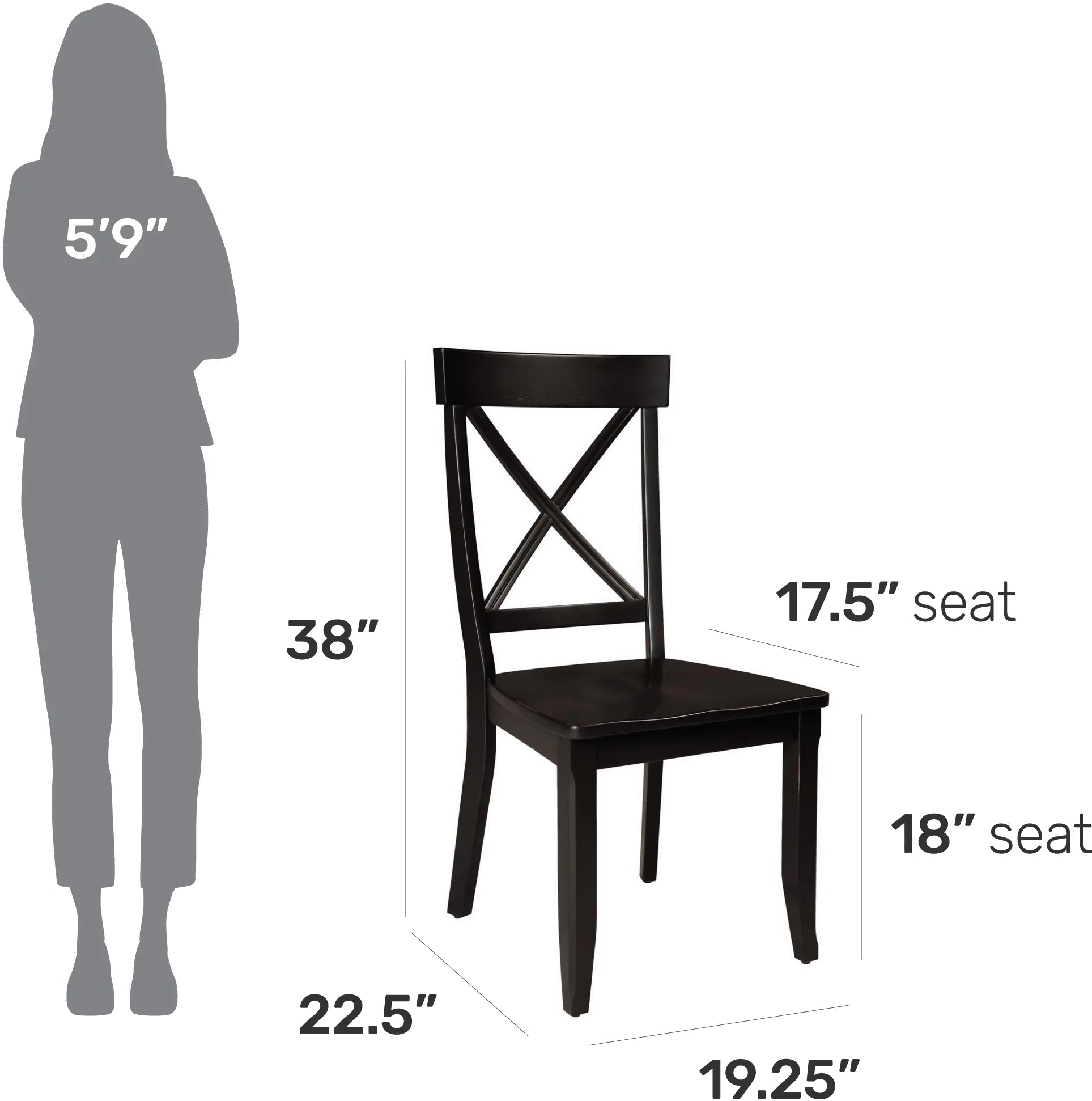 5178-802 Blair Black Dining Chair Pair-8