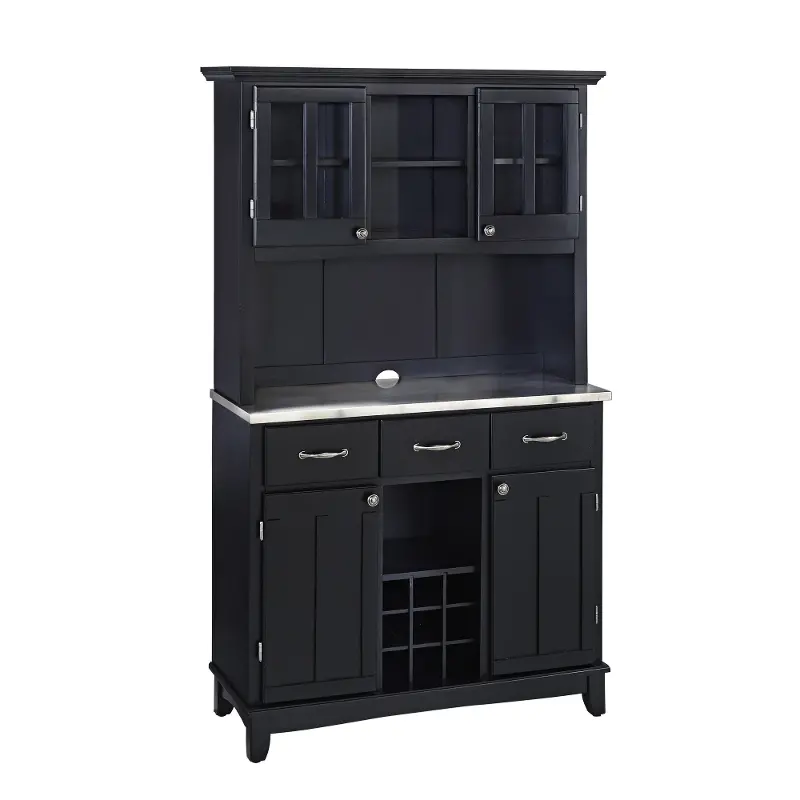 Homestyles Black Buffet with Hutch