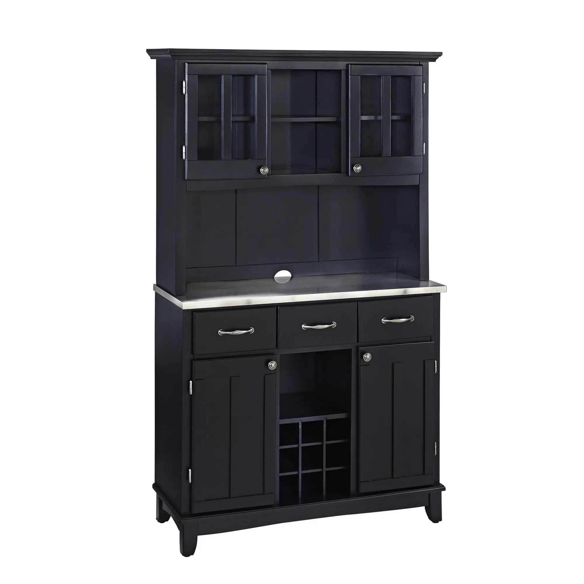 5100-0043-42 Homestyles Black Buffet with Hutch-2