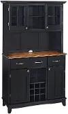 5100-0046-42 Homestyles Black Buffet with Hutch