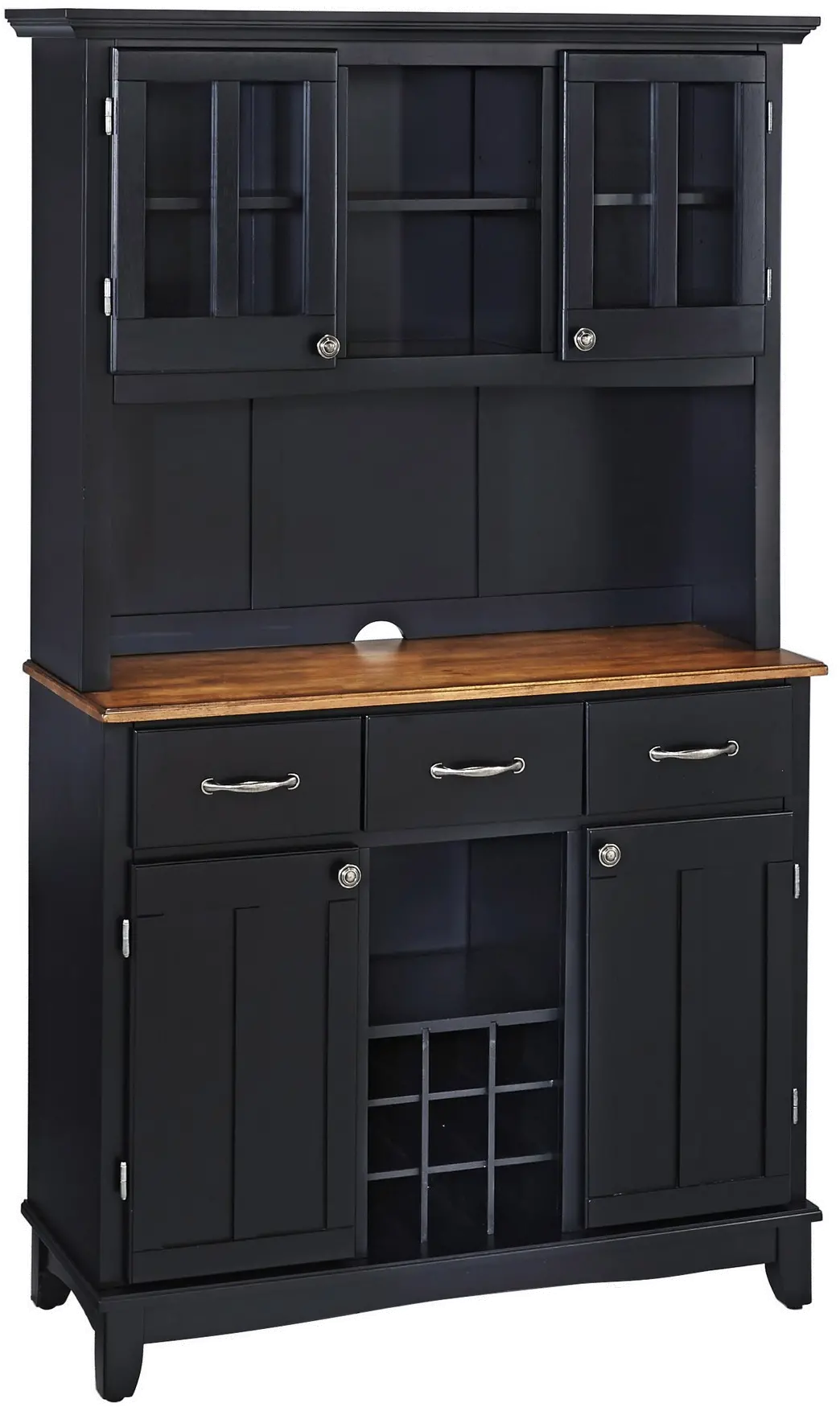 5100-0046-42 Homestyles Black Buffet with Hutch-1