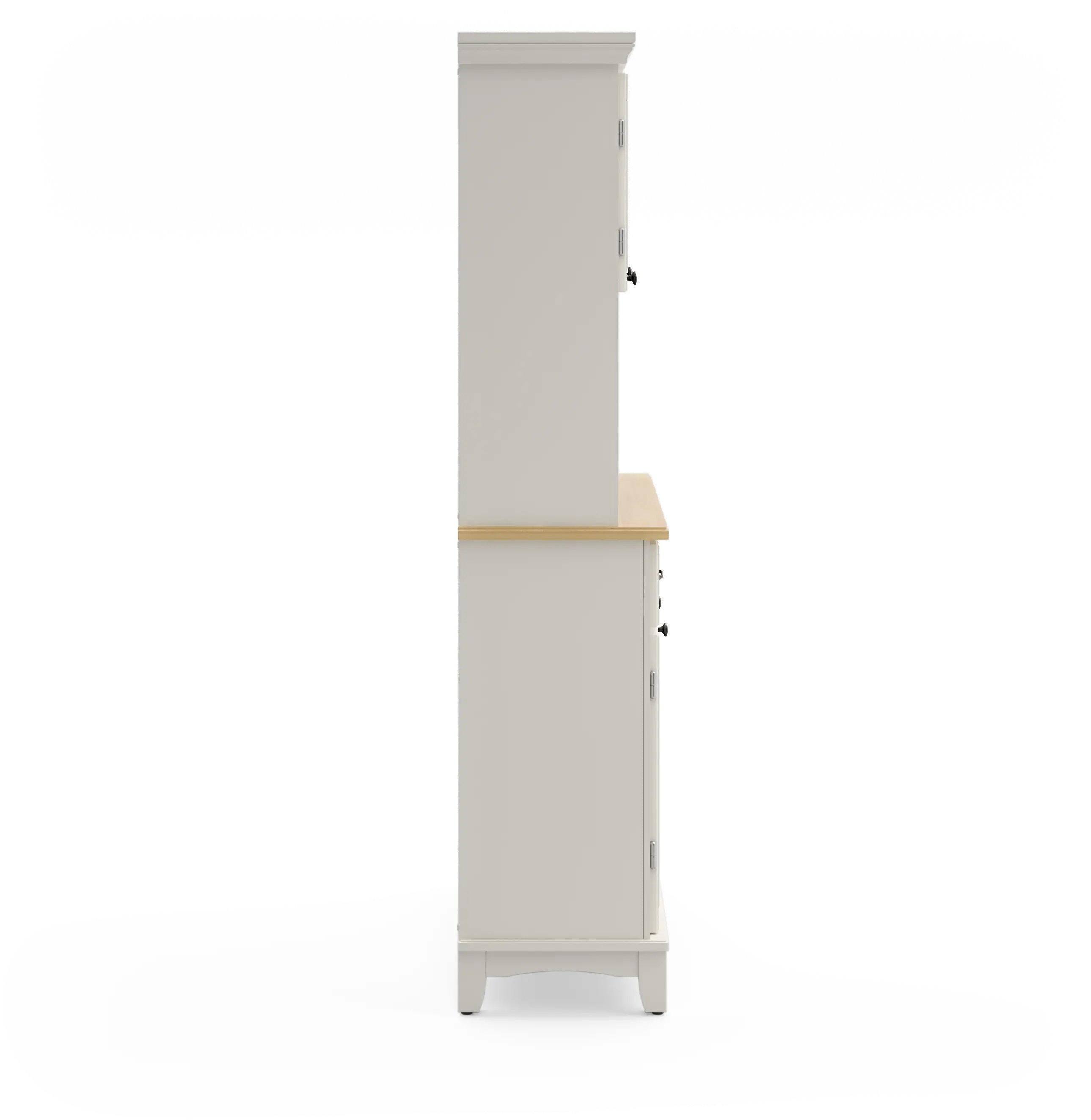5100-0021-12 Homestyles Large White Buffet and Wooden Top with Hutch-5
