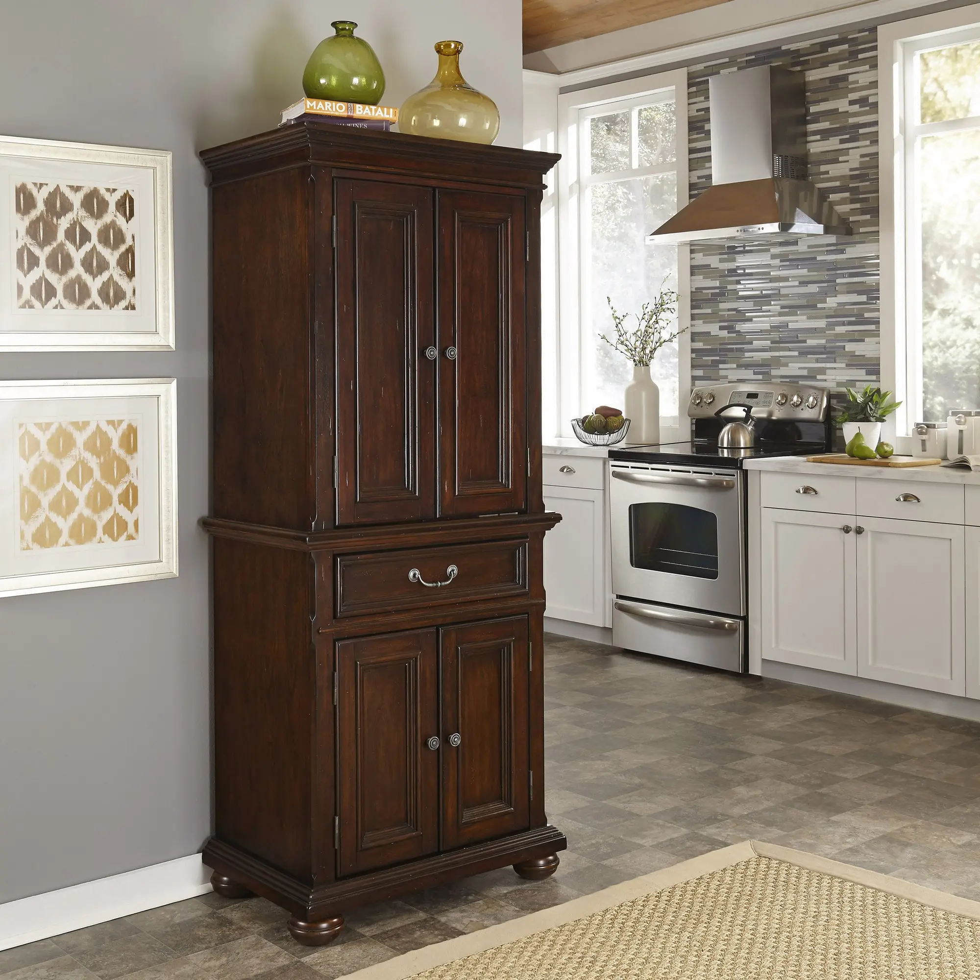 5528-65 Colonial Classic Brown Pantry-2