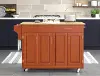 9200-1061 Create-A-Cart Brown Kitchen Cart with Hardwood Top