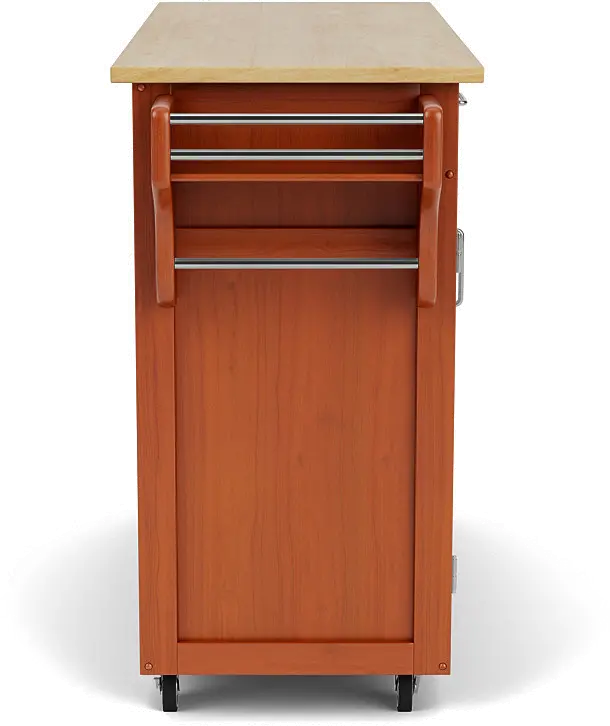 9200-1061 Create-A-Cart Brown Kitchen Cart with Hardwood Top-5