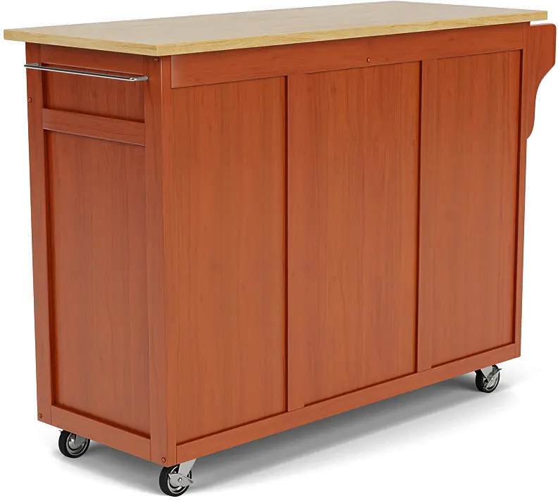 9200-1061 Create-A-Cart Brown Kitchen Cart with Hardwood Top-6