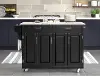 9200-1043 Create-A-Cart Black Kitchen Cart with Gray Granite Top