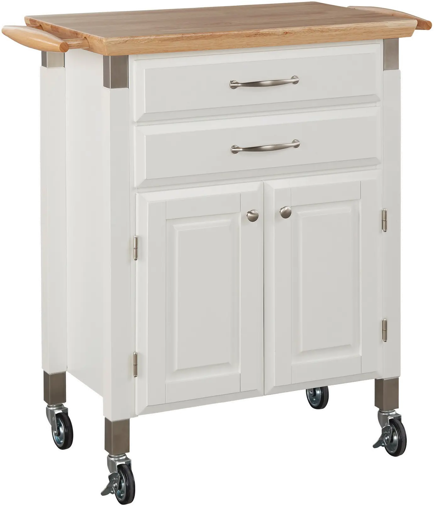 4509-95 Dolly Madison Small Off-White Kitchen Rolling Cart-1