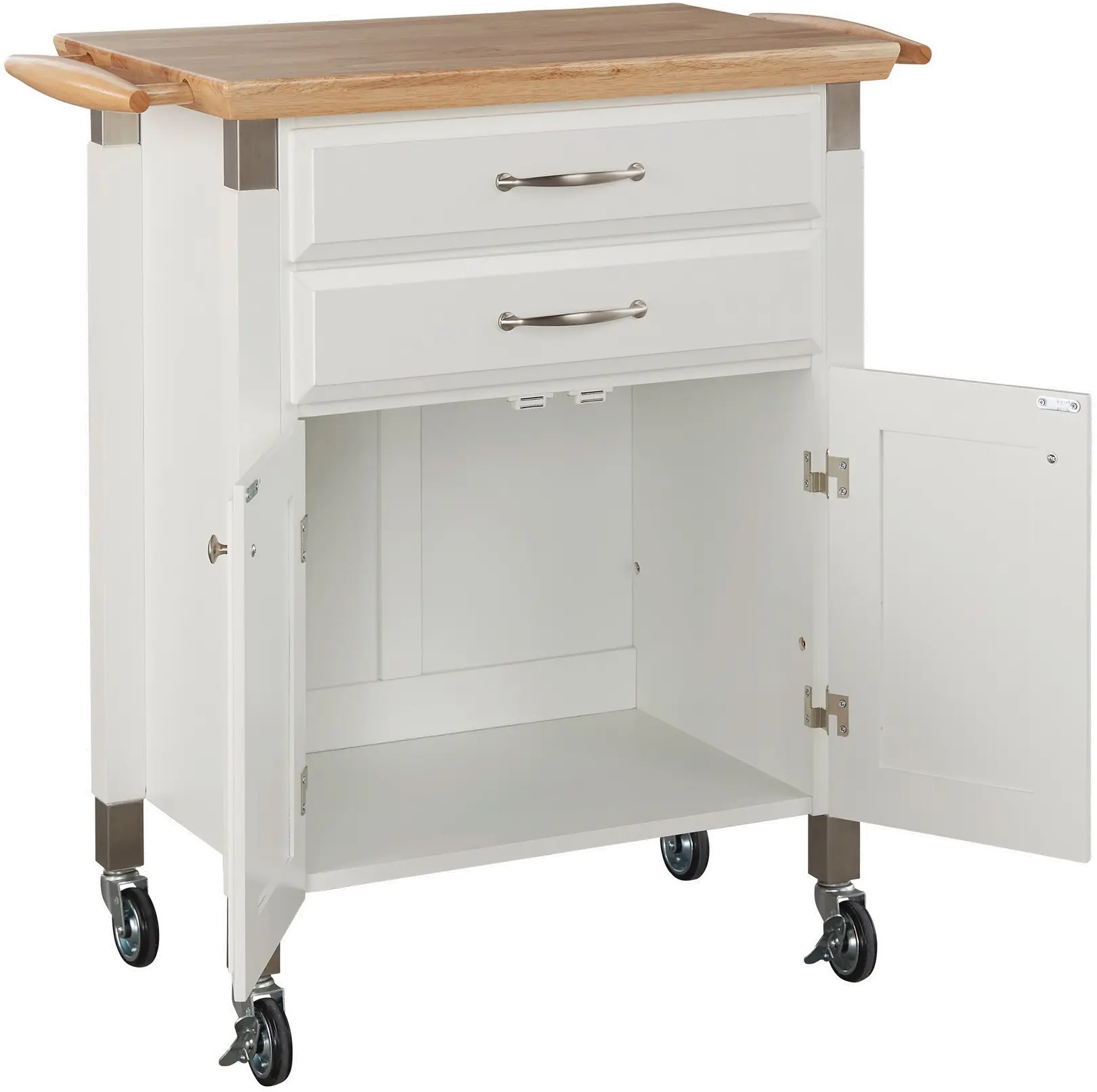 4509-95 Dolly Madison Small Off-White Kitchen Rolling Cart-3