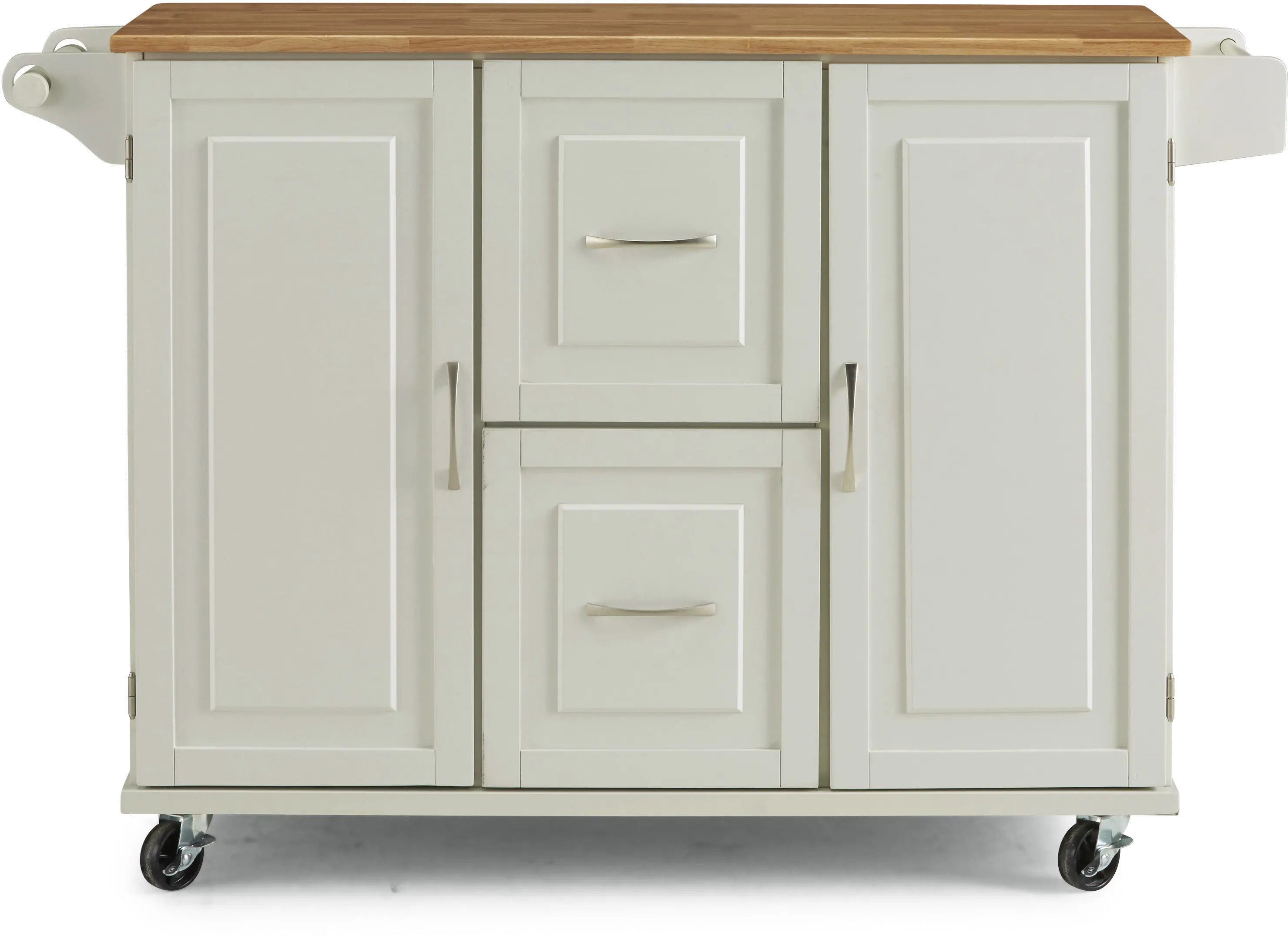 4516-95 Dolly Madison Off-White Kitchen Cart with Drop Leaf-1