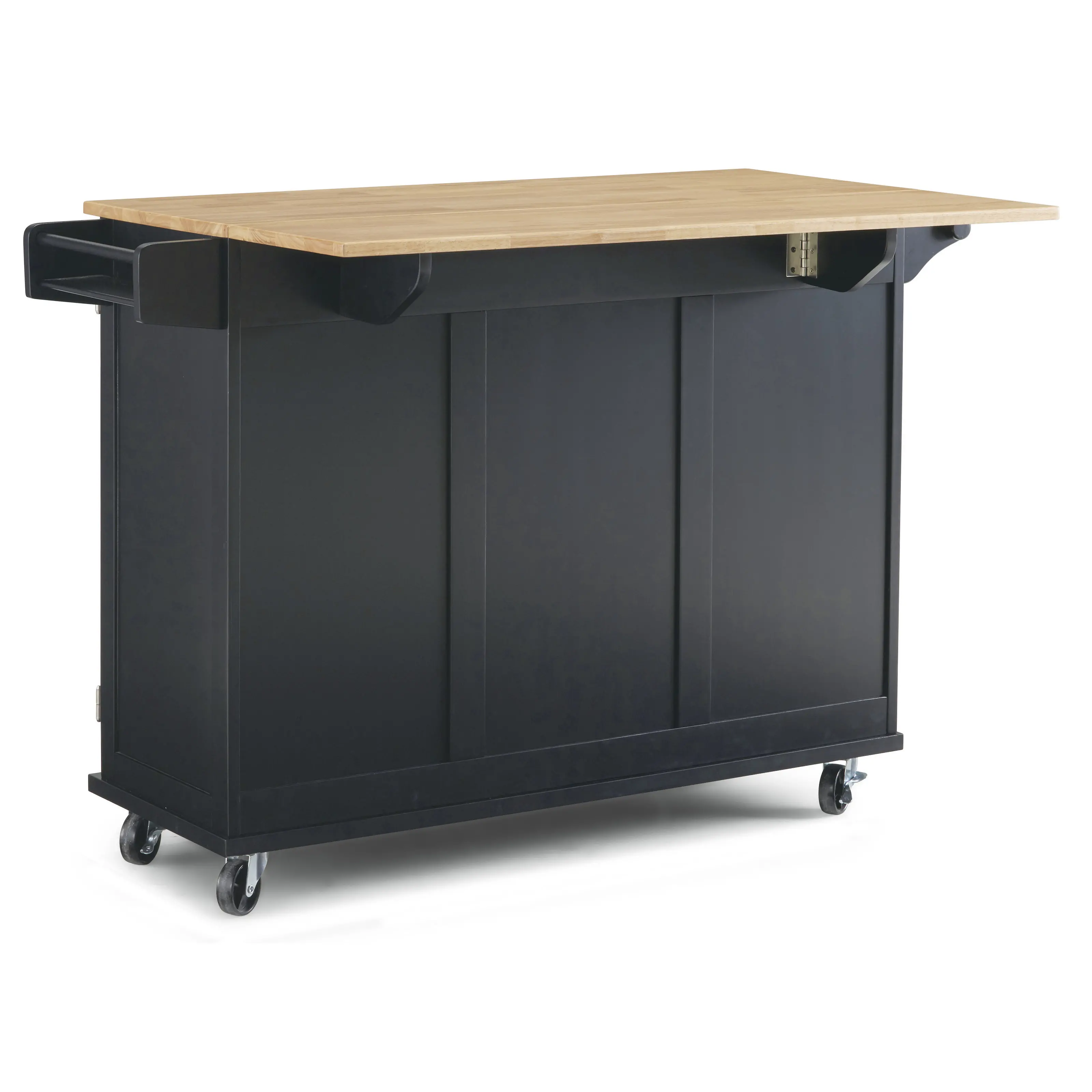 4517-95 Dolly Madison Black Kitchen Cart with Drop Leaf-7