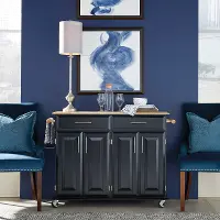 4528-95 Dolly Madison Black Kitchen Cart