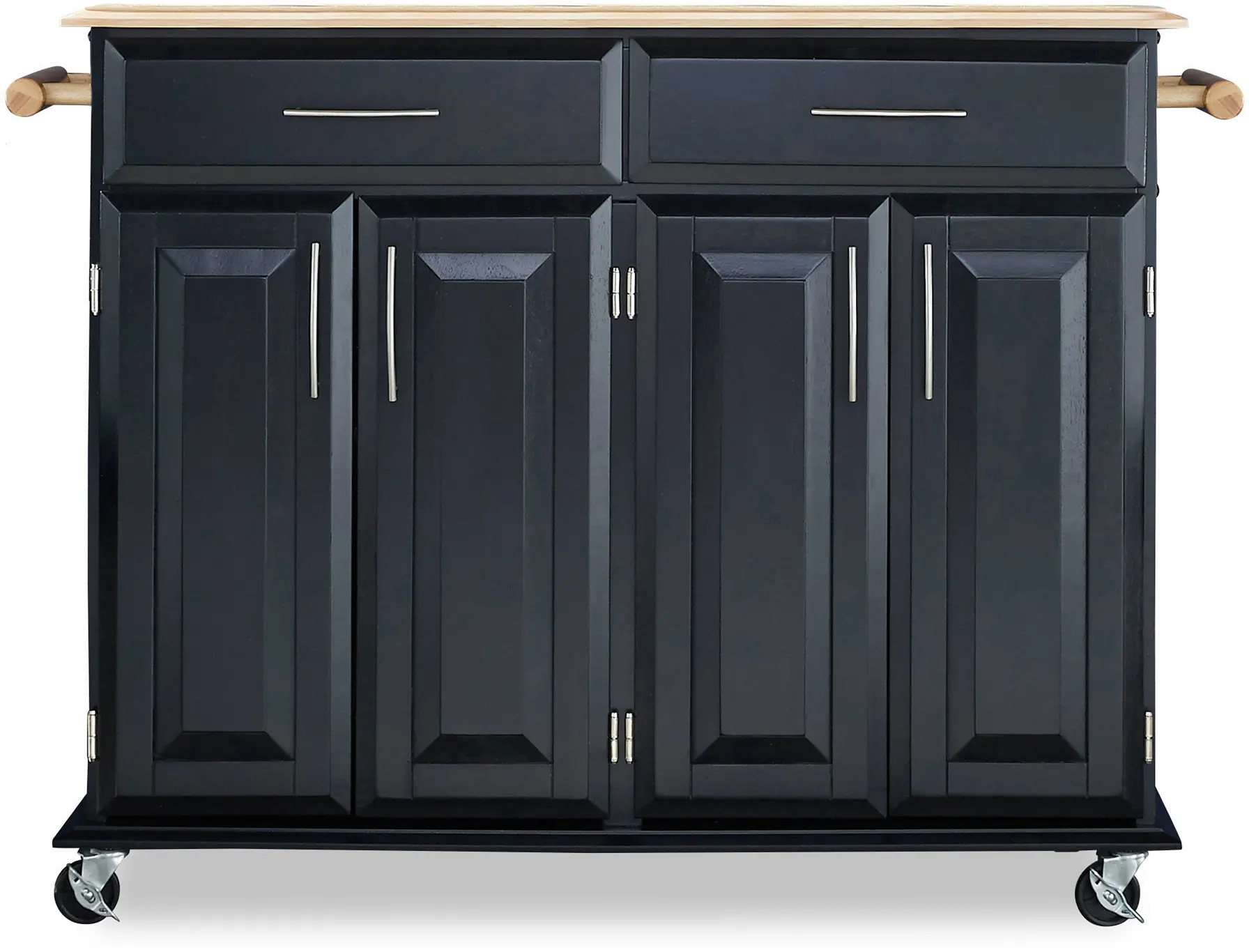 4528-95 Dolly Madison Black Kitchen Cart-1