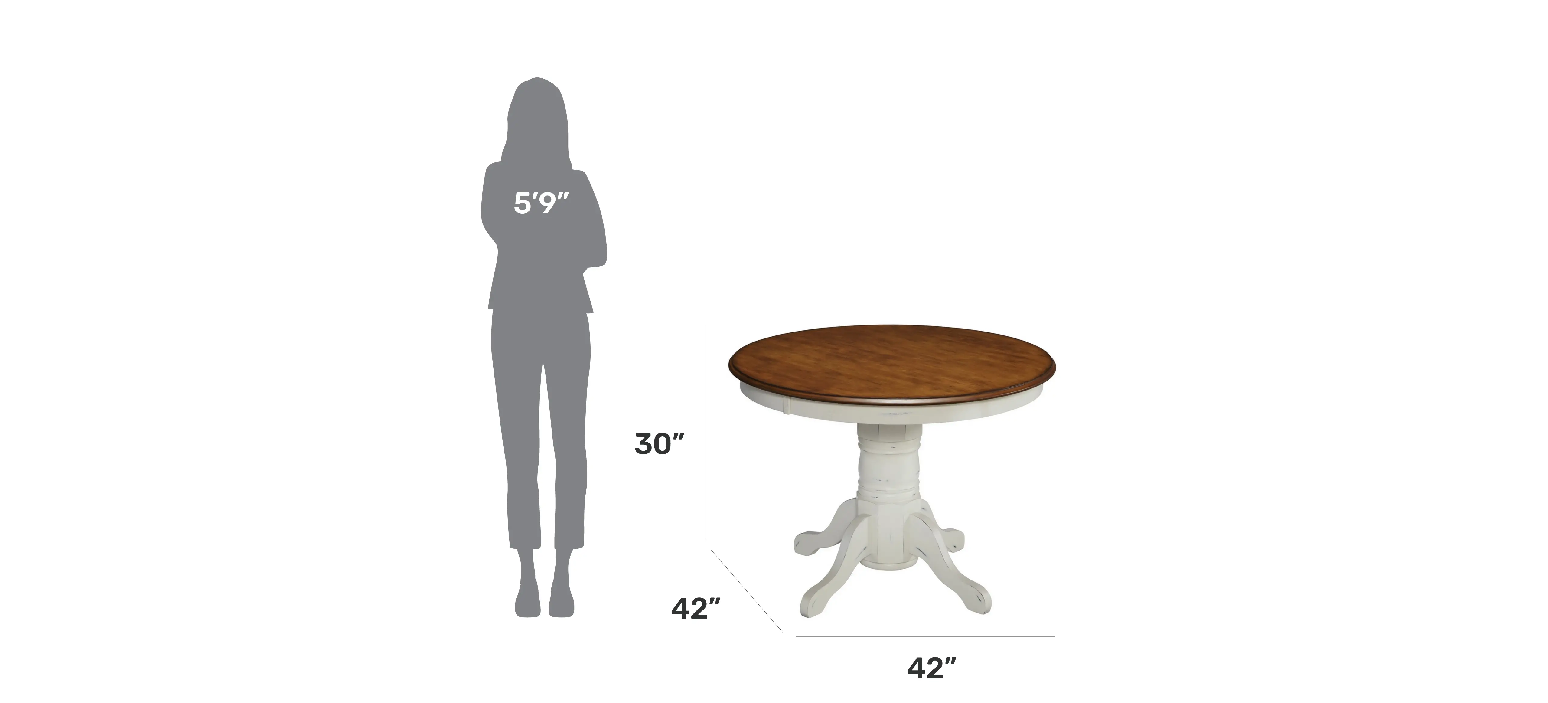 5518-30 French Countryside Off-White Dining Table-3
