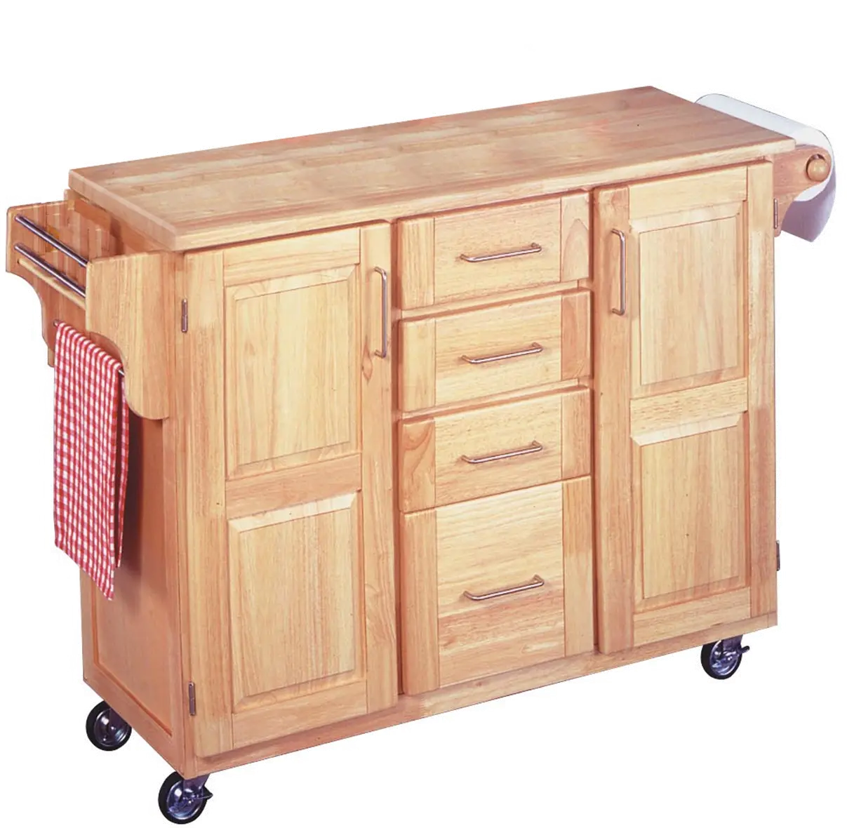 5089-95 General Natural Kitchen Island with Drawers-1