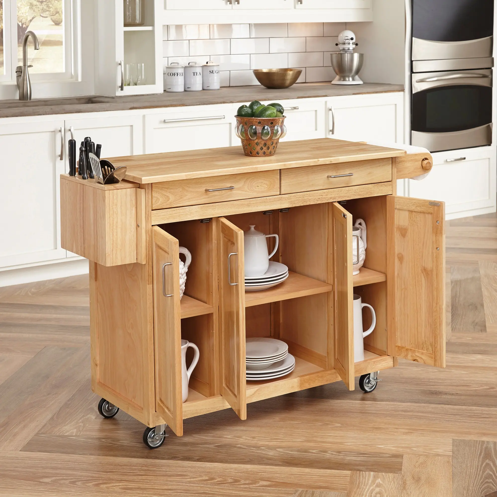 5023-95 General Line Brown Kitchen Cart-3