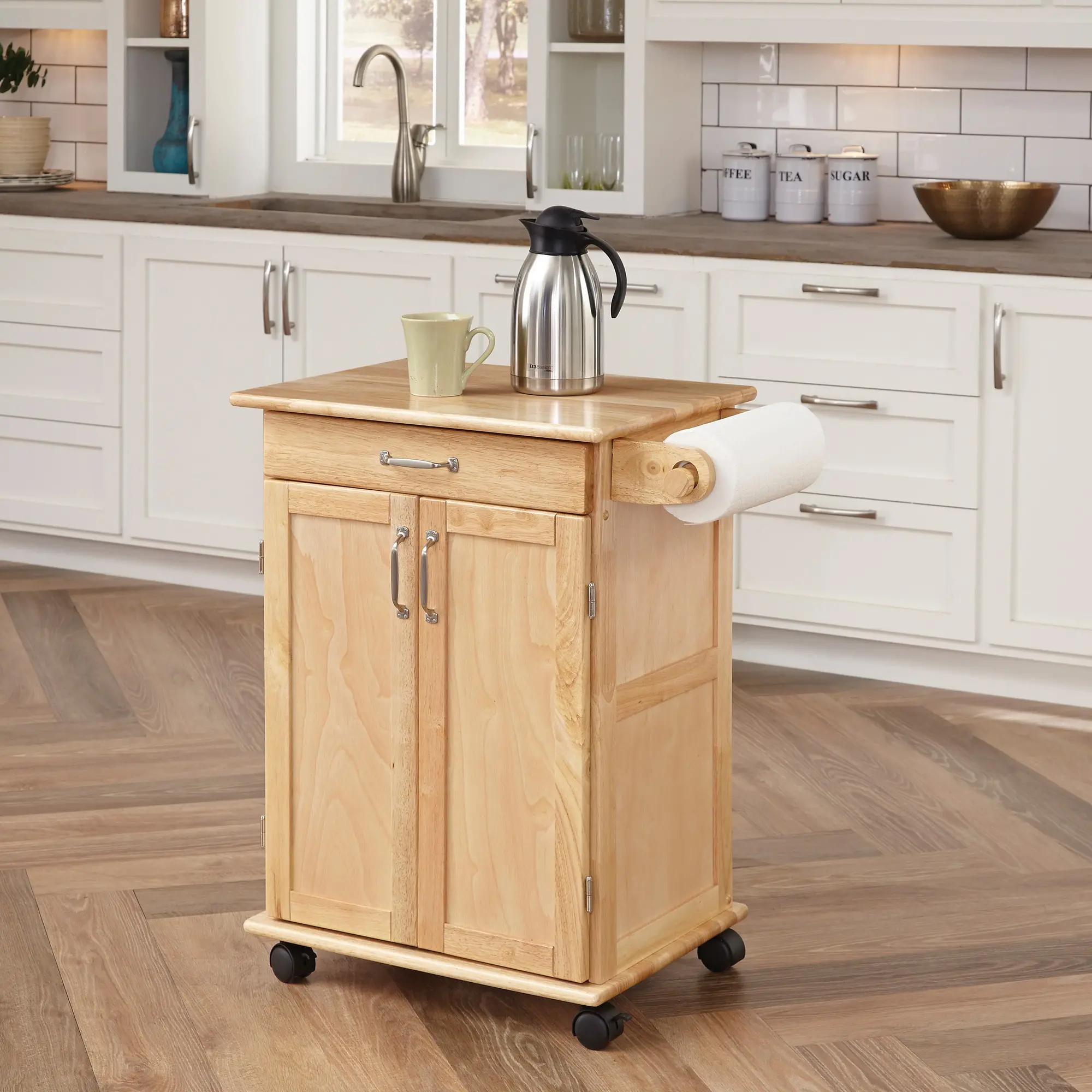 5040-95 General Natural Small Kitchen Cart-2