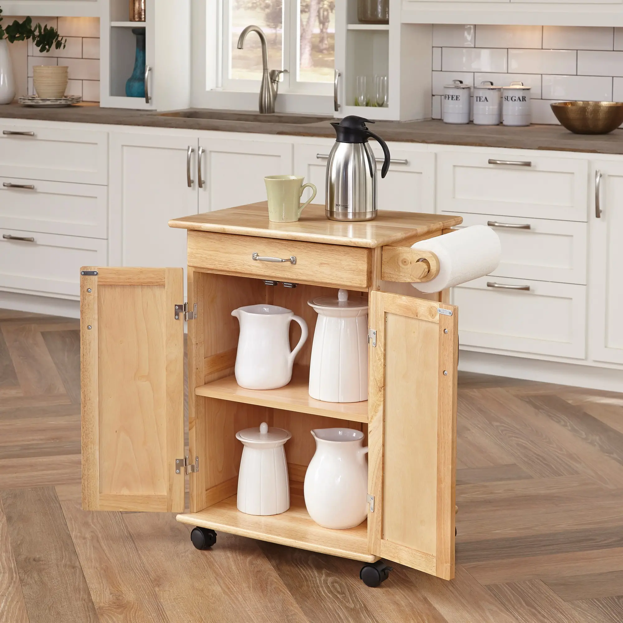 5040-95 General Natural Small Kitchen Cart-3