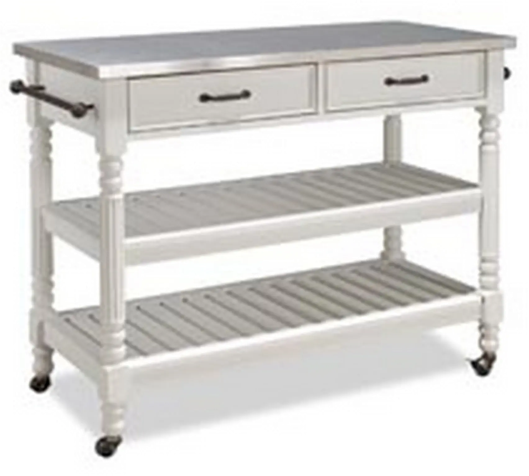5219-95 General Line Open White Kitchen Cart-1