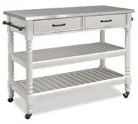 5219-95 General Line Open White Kitchen Cart