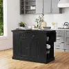 5033-94 Nantucket Black Kitchen Island