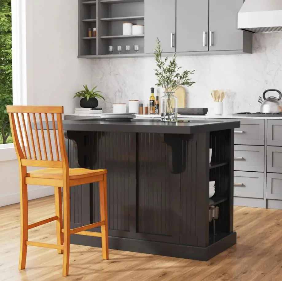 5033-94 Nantucket Black Kitchen Island-2