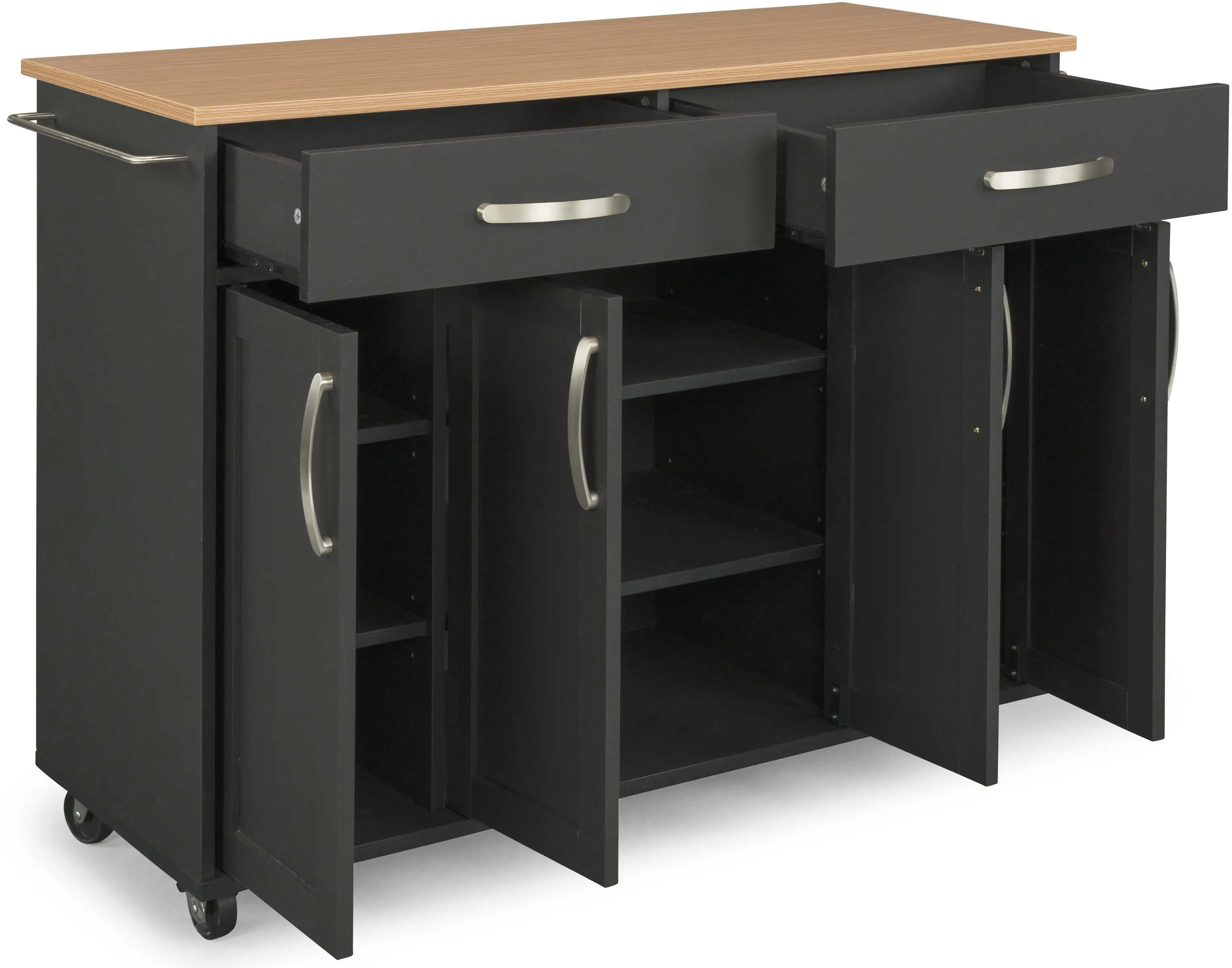 4411-95 Ella Black Kitchen Cart-4