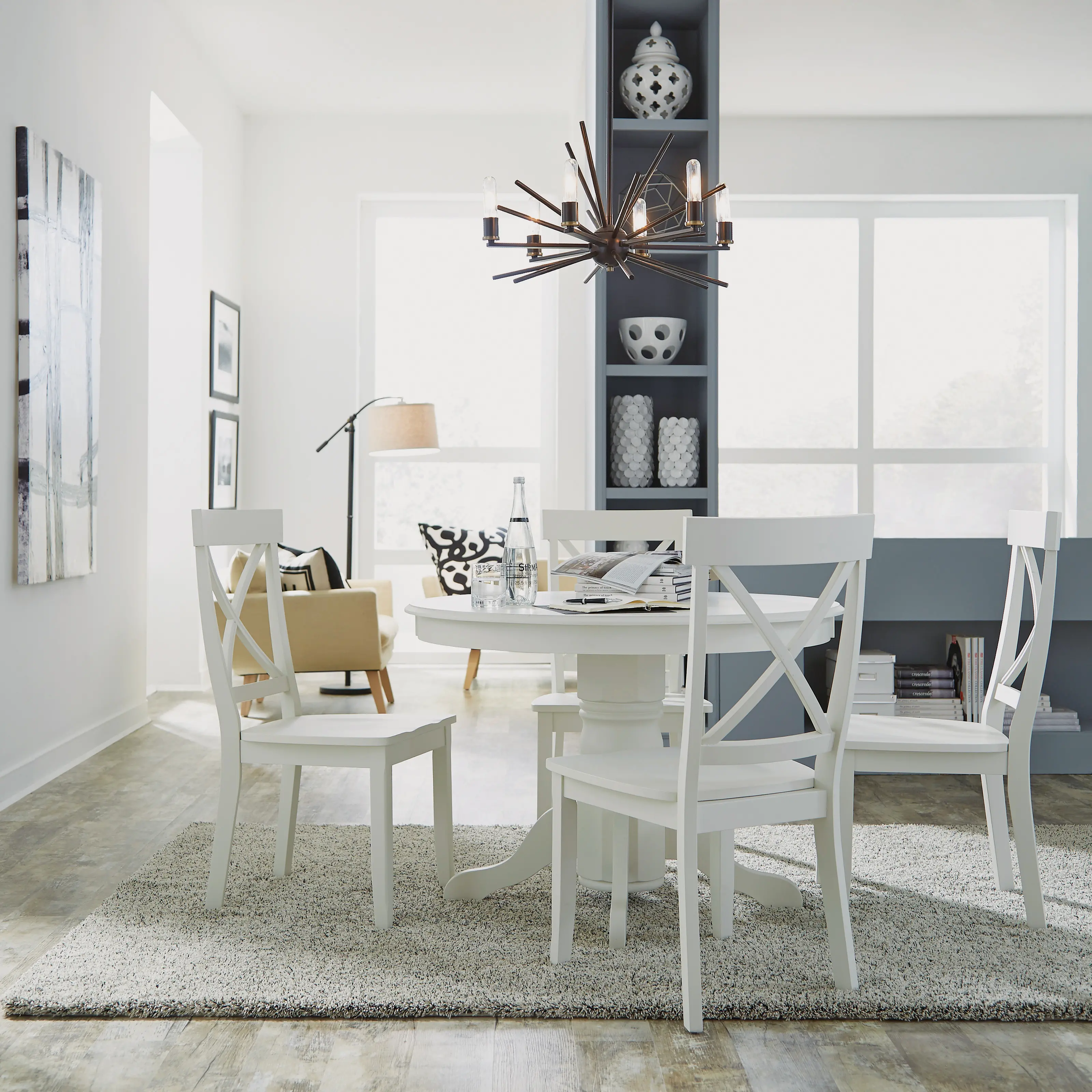 5177-318 Warwick Off-White 5 Piece Dining Room Set-2