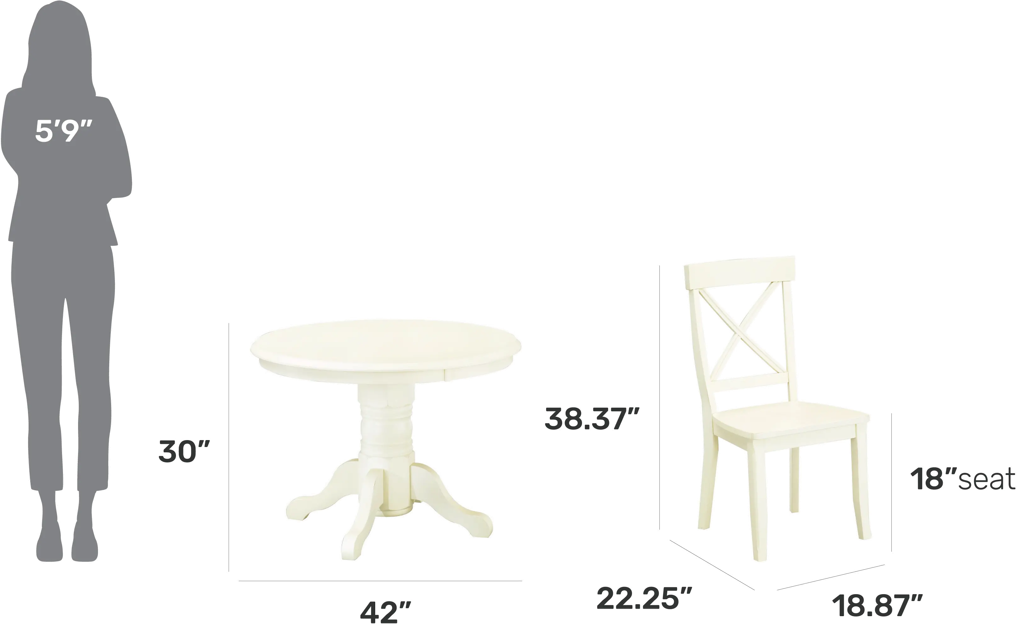5177-318 Warwick Off-White 5 Piece Dining Room Set-1