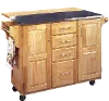 5086-95 General Natural Kitchen Island with Gray Top