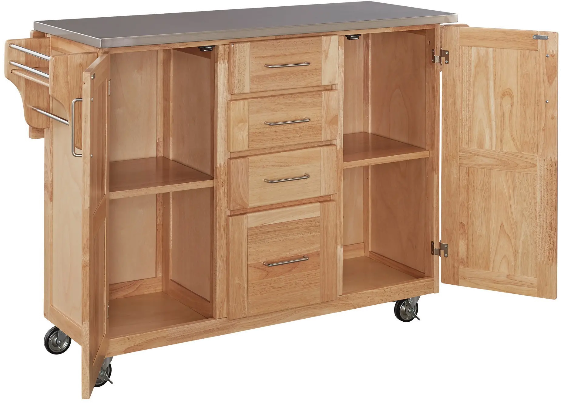 5086-95 General Natural Kitchen Island with Gray Top-3