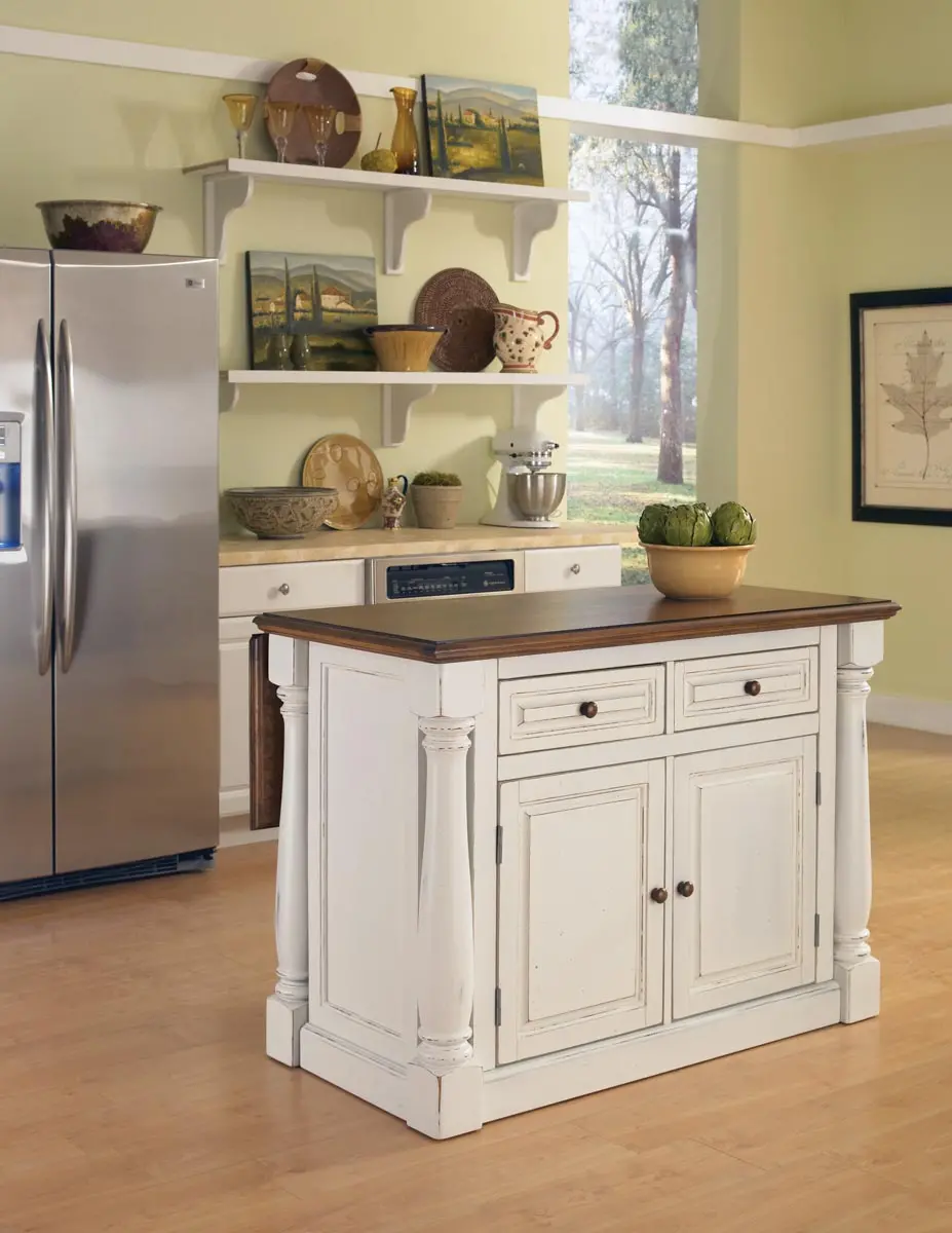 5020-94 Monarch Off-White Kitchen Island-2