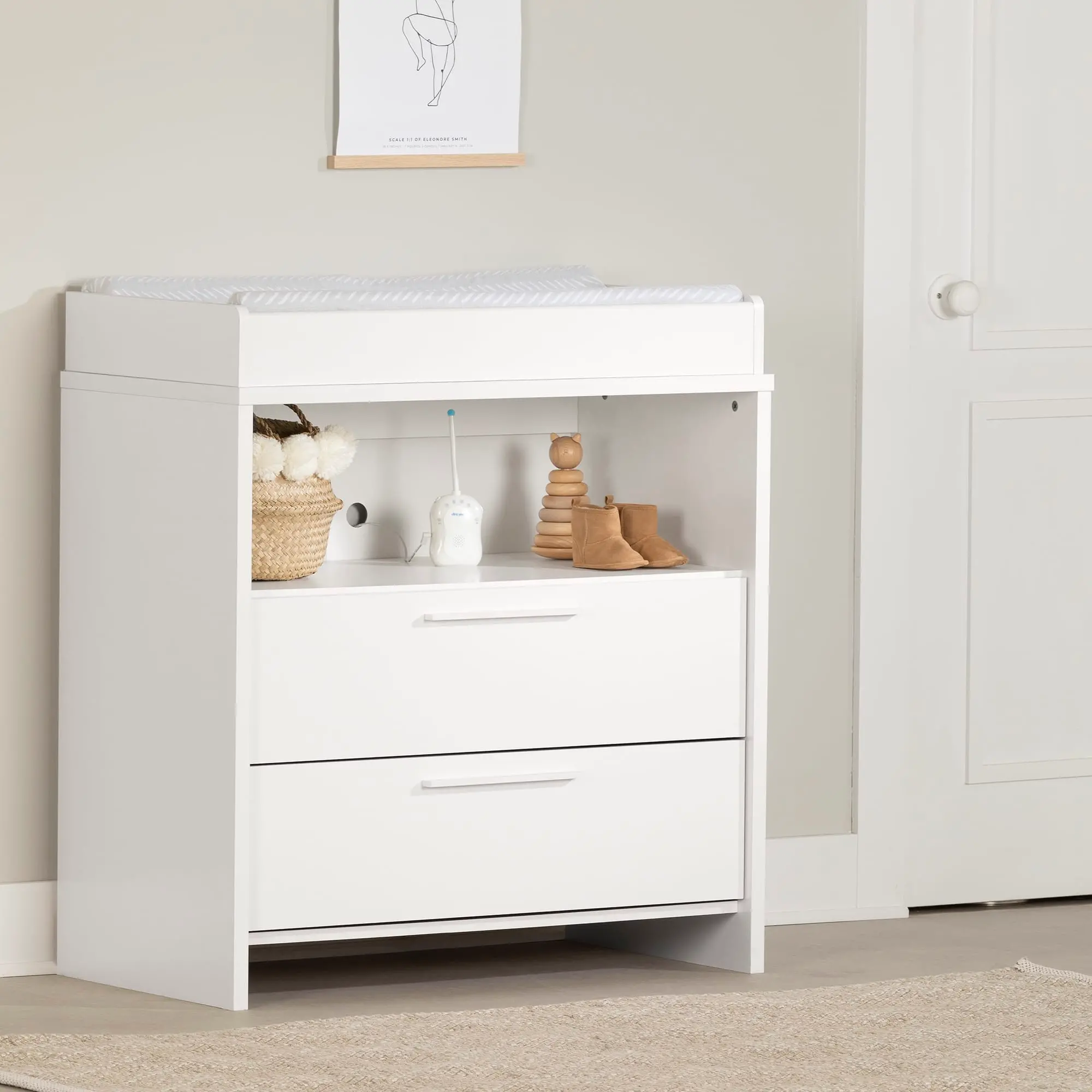 14160 Cookie White Changing Table - South Shore-2